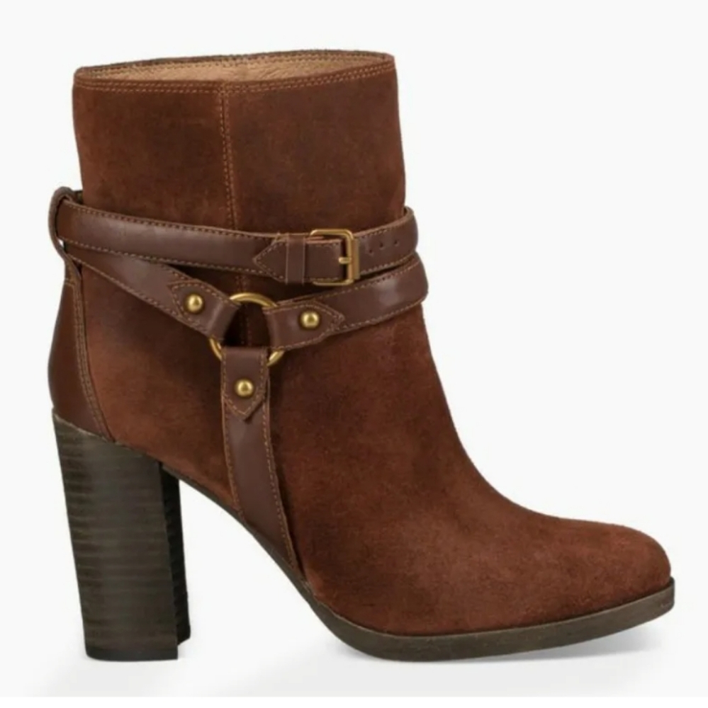 Ugg Dandridge Suede Heeled Boots in size 10 Designer #492